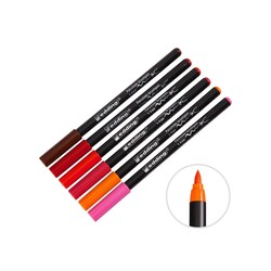 Edding - Edding E-4200 Porselen Kalemi Sıcak Renkler 6'lı Set (1)