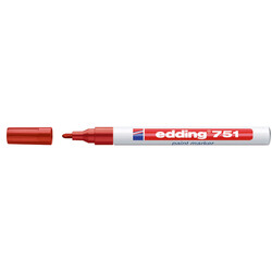 Edding - Edding 751 Tam Örtücü Boya Markörü Kırmızı