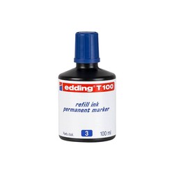 Edding - Edding T100 Permanent Markör Yedek Mürekkep 100 ml Mavi