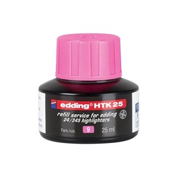 Edding HTK 25 Fosforlu Kalem Mürekkebi 25 ml Pembe - Thumbnail