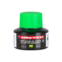 Edding - Edding HTK 25 Fosforlu Kalem Mürekkebi 25 ml Yeşil (1)