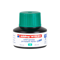 Edding - Edding MTK 25 Permanent Markör Yedek Mürekkep 25 ml Yeşil (1)