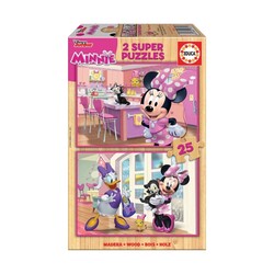 Educa Çocuk Puzzle 2x25 Parça Minnie Happy Helpers - Thumbnail