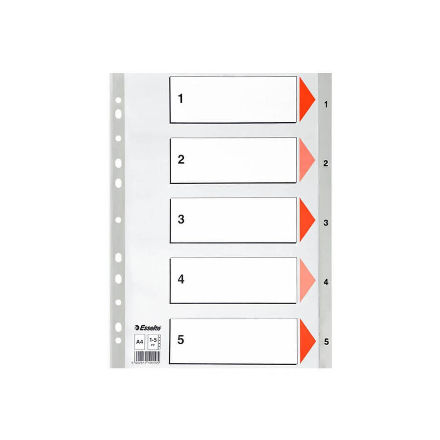 Esselte Seperatör A4 1-5 Rakam