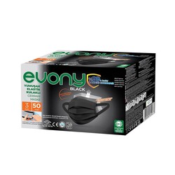Evony - Evony Black Yumuşak Elastik Kulaklı Maske 50'li