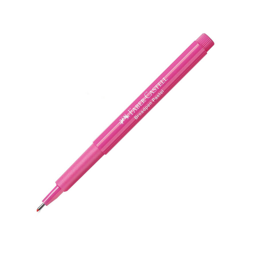 Faber Castell 1554 Broadpen Keçeli Kalem İnce Uç 0.8 mm Pastel Pembe