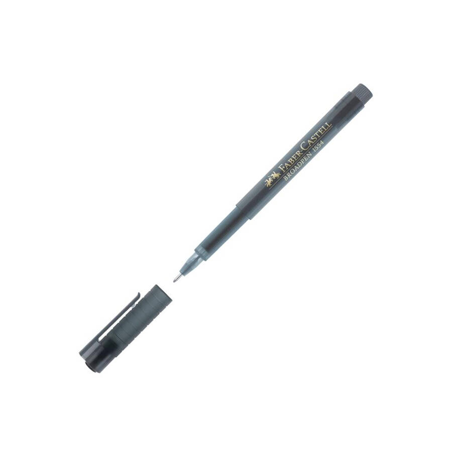 Faber Castell 1554 Broadpen Keçeli Kalem İnce Uç 0.8 mm Gri 