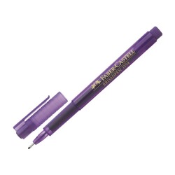 Faber-Castell - Faber Castell 1554 Broadpen Keçeli Kalem İnce Uç 0.8 mm Mor 