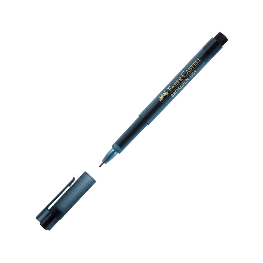 Faber Castell 1554 Broadpen Keçeli Kalem İnce Uç 0.8 mm Siyah