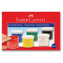 Faber-Castell - Faber Castell Parmak Boyası 25 ml x 6'lı