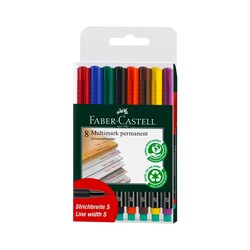 Faber-Castell - Faber-Castell Asetat Kalemi S 8'li Takım