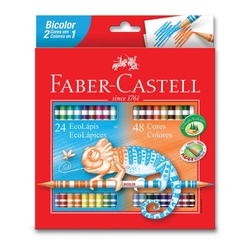 Faber-Castell - Faber Castell Bicolor Çift Taraflı Kuru Boya 48 Renk