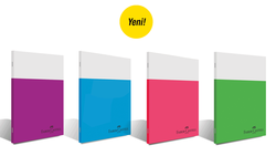 Faber-Castell - Faber Castell Smart Dikişli Plastik Kapak Kareli Defter A4 80 Yaprak