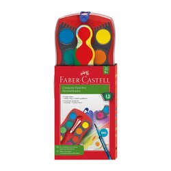 Faber-Castell - Faber Castell Değiştirilebilir Tablet Sulu Boya 12'li