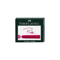 Faber-Castell - Faber-Castell Dolma Kalem Kartuş Pembe 6'lı (1)
