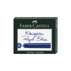 Faber-Castell Dolma Kalem Kartuş Royal Mavi 6'lı - Thumbnail