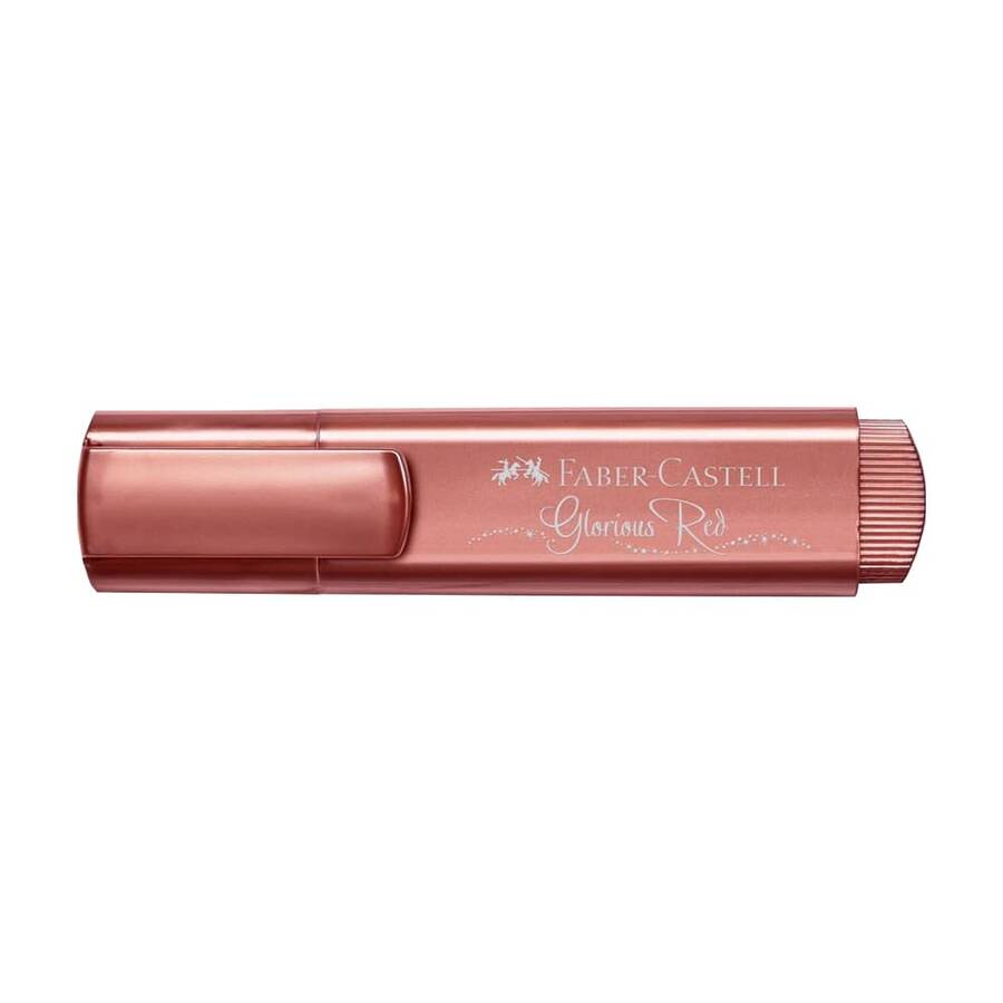 Faber-Castell Fosforlu Kalem 46 Metalik Kırmızı