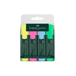 Faber-Castell - Faber-Castell Fosforlu Kalem 4'lü Poşet