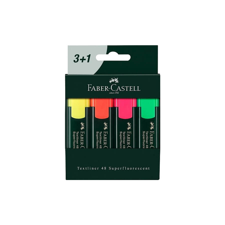 Faber-Castell Fosforlu Kalem Textliner 3+1