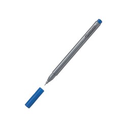 Faber-Castell - Faber Castell Grip Finepen Keçeli Kalem 0.4 mm Koyu Mavi