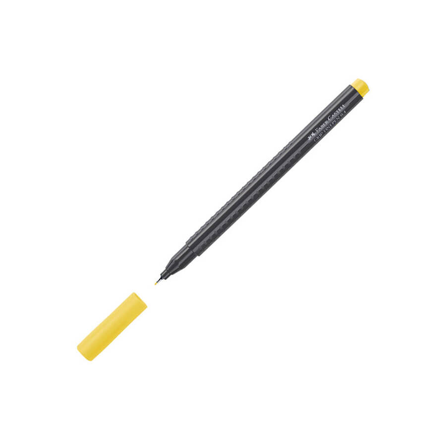 Faber Castell Grip Finepen Keçeli Kalem 0.4 mm Krom Sarısı