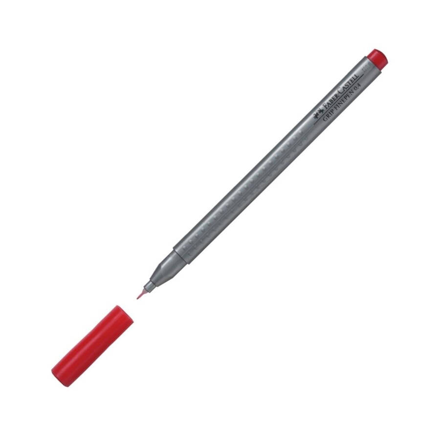 Faber Castell Grip Finepen Keçeli Kalem 0.4 mm Lal Kırmızı
