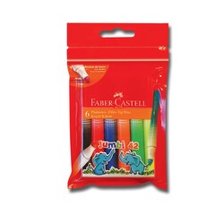Faber Castell Jumbi Neon Floresan Keçeli Boya Kalemi 6'lı - Thumbnail