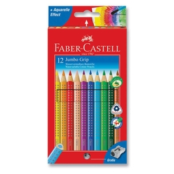 Faber-Castell - Faber Castell Jumbo Grip Kuru Boya 12'li