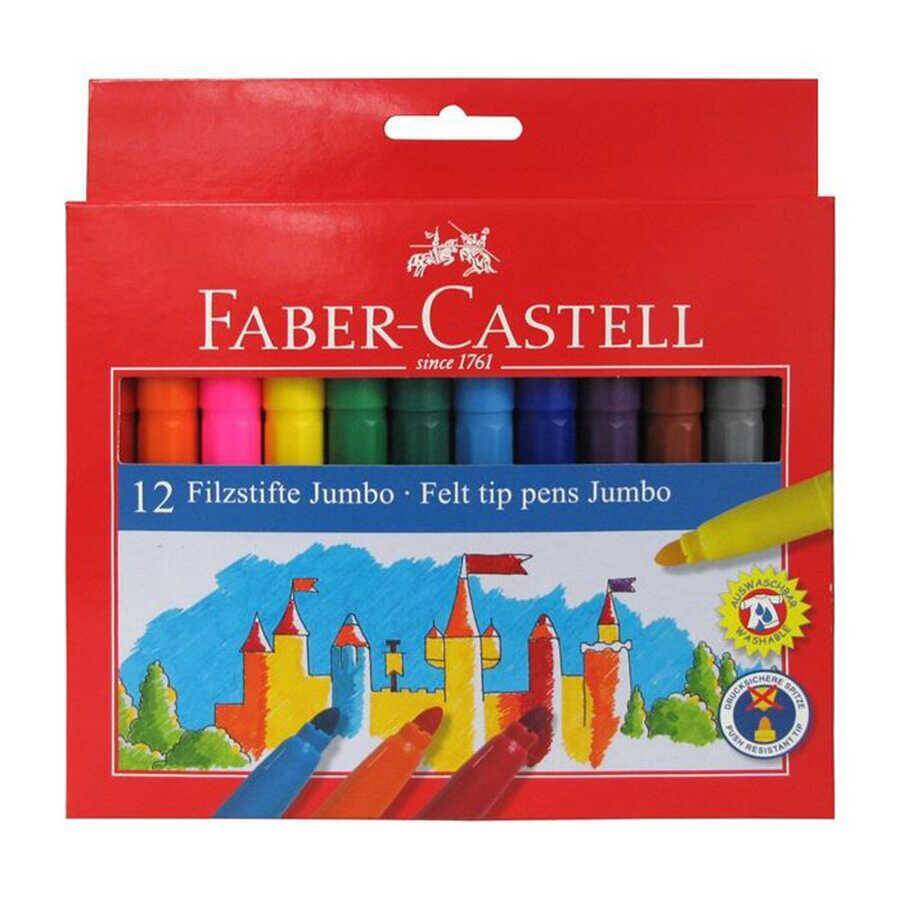 Faber Castell Jumbo Keçeli Boya Kalemi 12'li