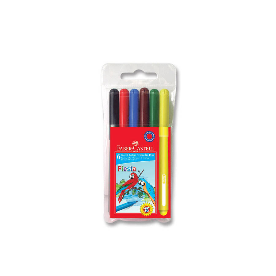 Faber Castell Keçeli Kalem Fiesta 6′lı