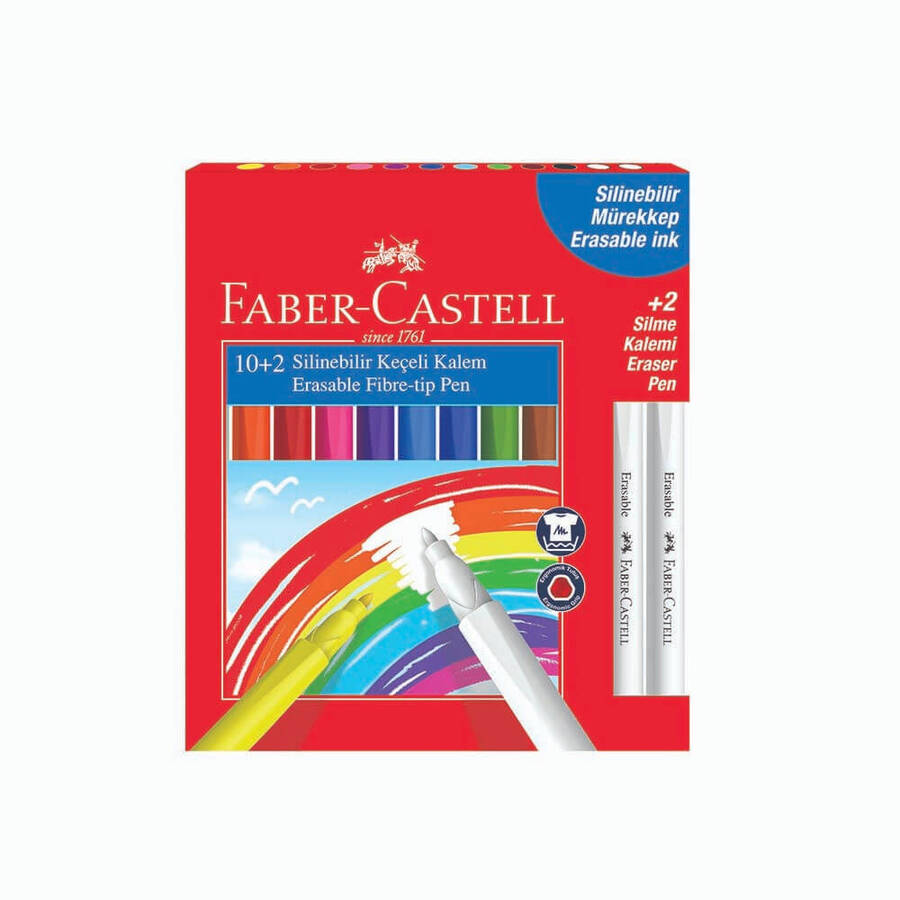 Faber Castell Keçeli Kalem Silinebilir 12 Renk
