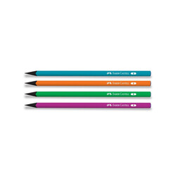 Faber-Castell - Faber-Castell Kurşun Kalem Siyah Lata Neon Yuvarlak