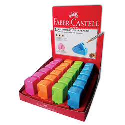 Faber Castell Mini Sleeve Neon Kalemtraş - Thumbnail