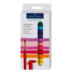 Faber-Castell - Faber-Castell Mum Boya Gelato Karışık Renkler 12 Renk