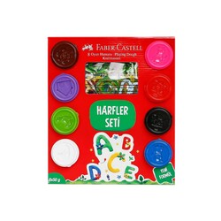 Faber-Castell - Faber-Castell Oyun Hamuru Harfler Seti 8x50 gr (1)