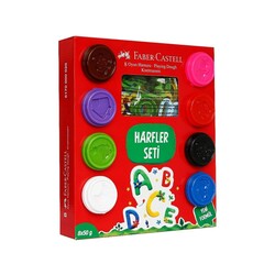 Faber-Castell - Faber-Castell Oyun Hamuru Harfler Seti 8x50 gr