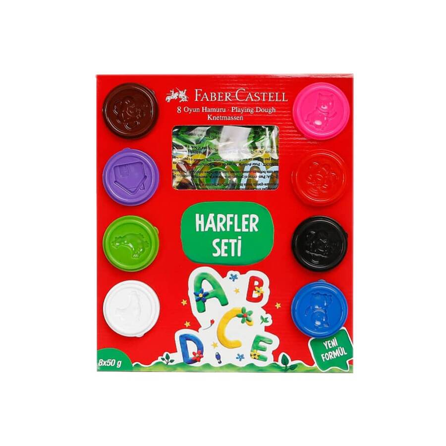 Faber-Castell Oyun Hamuru Harfler Seti 8x50 gr