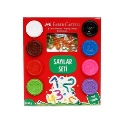 Faber-Castell - Faber-Castell Oyun Hamuru Sayılar Seti 8x50 gr (1)