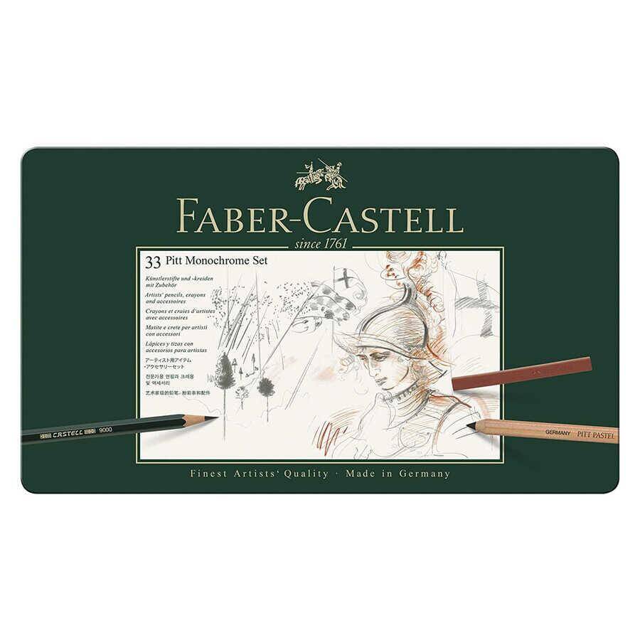 Faber Castell Pitt Mono Chrome Seti Metal Kutu 33 Parça