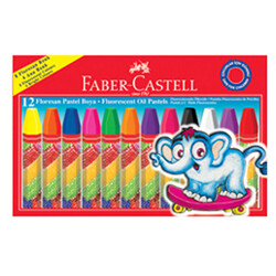 Faber-Castell - Faber Castell Plastik Kutulu Altıgen Pastel Boya 12'li