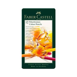 Faber-Castell - Faber-Castell Polychromos Kuru Boya 12'li