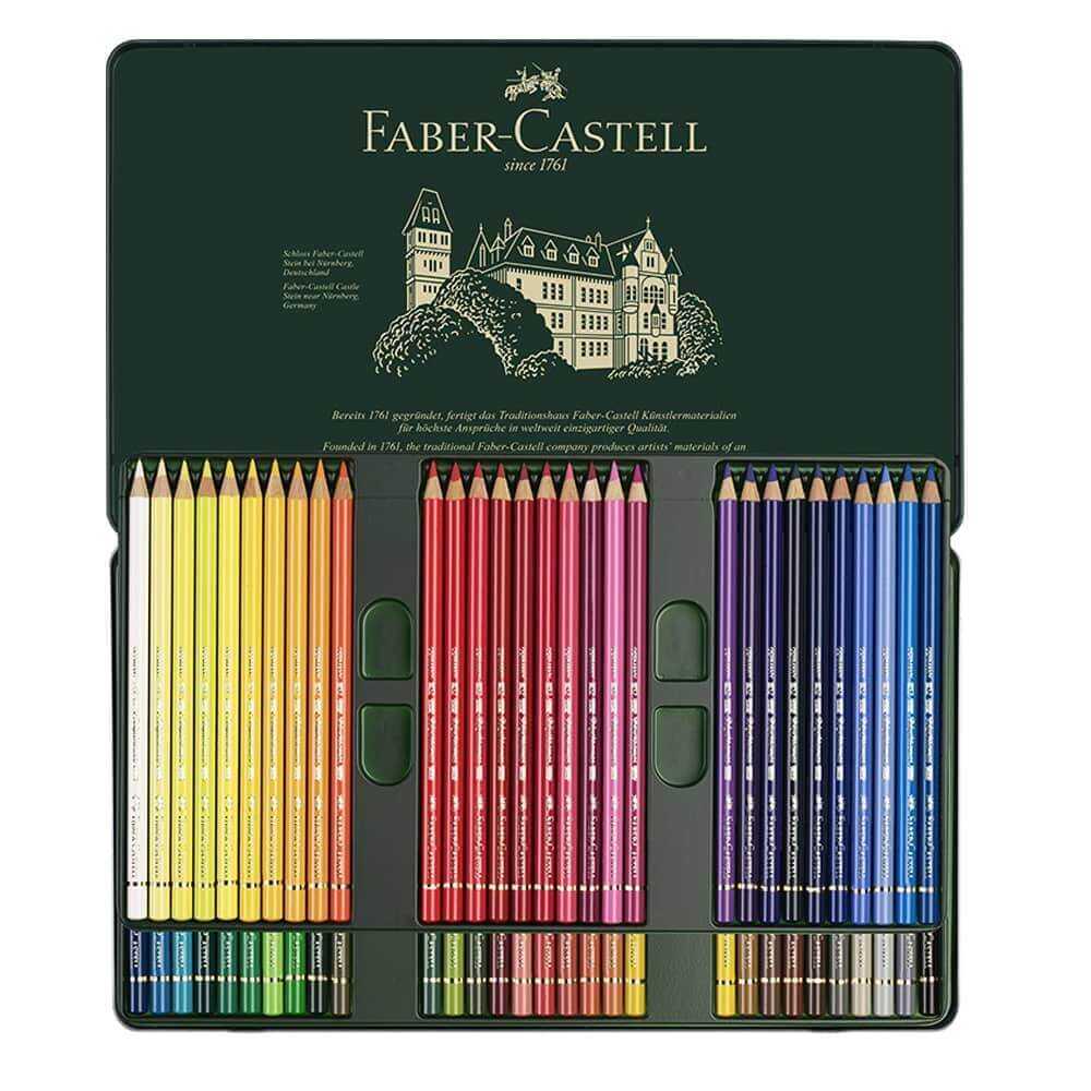 Faber-Castell Polychromos Pencil Set - Assorted Colors, Tin Box, Set of 36