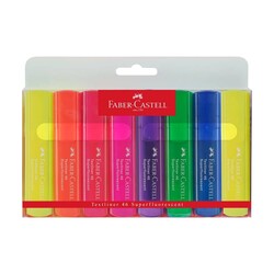 Faber-Castell - Faber Castell Poşetli Şeffaf Gövde Fosforlu Kalem 6+2 (1)