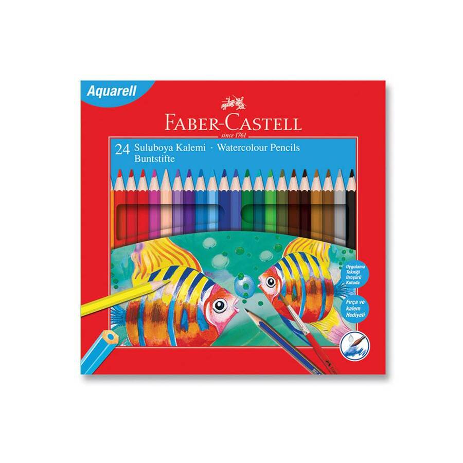 Faber Castell Redline Aquarel Karton Kutu Kuru Boya 24'lü