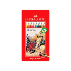 Faber-Castell - Faber Castell Redline Kuru Boya Metal Kutu 12'li (1)