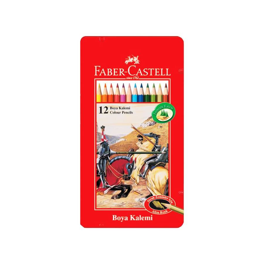 Faber Castell Redline Kuru Boya Metal Kutu 12'li