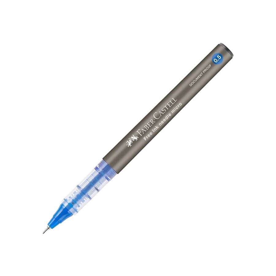 Faber-Castell Roller Kalem Free Ink Needle 0.5 mm Mavi