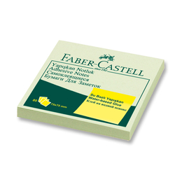 Faber-Castell - Faber Castell Yapışkan Notluk Harmony 75x75mm Yeşil