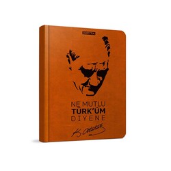 Gıpta - Gıpta Atatürk İplik Dikişli Sert Kapak Defter 9x14 cm 20 Yaprak Çizgili 