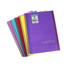 Gıpta - Gıpta Chromo Spiralli Neon Plastik Kapak Düz Defter A4 80 Yaprak 